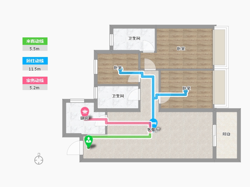 云南省-昆明市-中建金科向山的岛-76.94-户型库-动静线