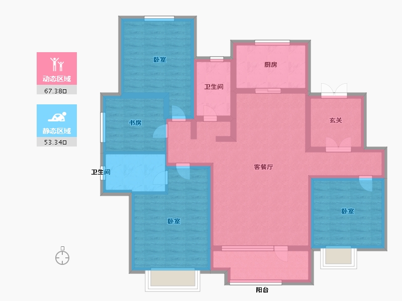 河北省-邢台市-邢台富力城-106.00-户型库-动静分区