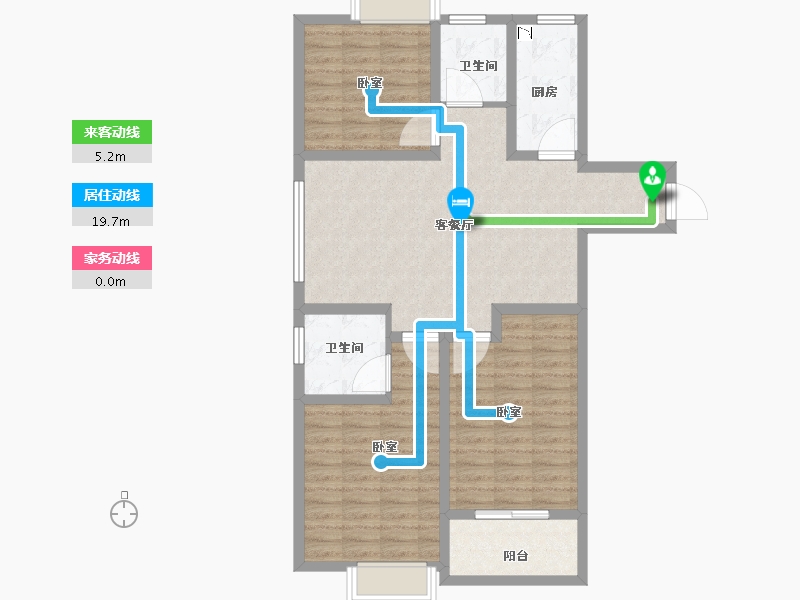 江苏省-无锡市-鸿景中央府-94.00-户型库-动静线