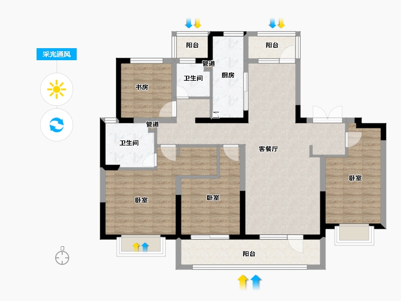 江苏省-无锡市-中锐星公元-112.01-户型库-采光通风