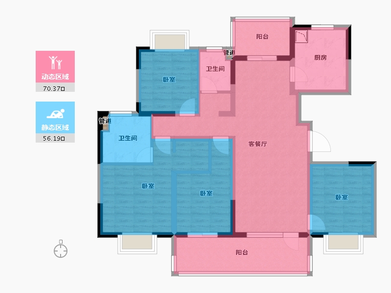 江苏省-无锡市-中锐星公元-112.01-户型库-动静分区