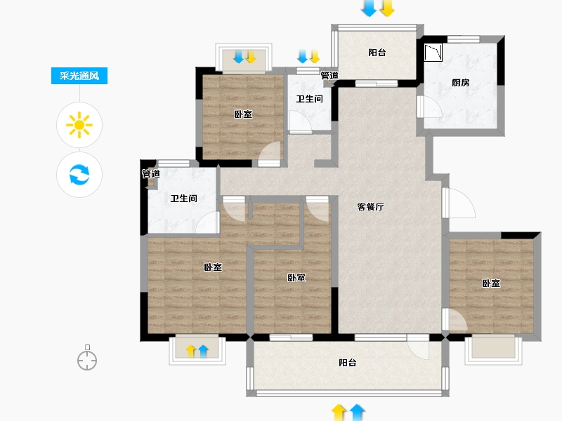 江苏省-无锡市-中锐星公元-112.01-户型库-采光通风