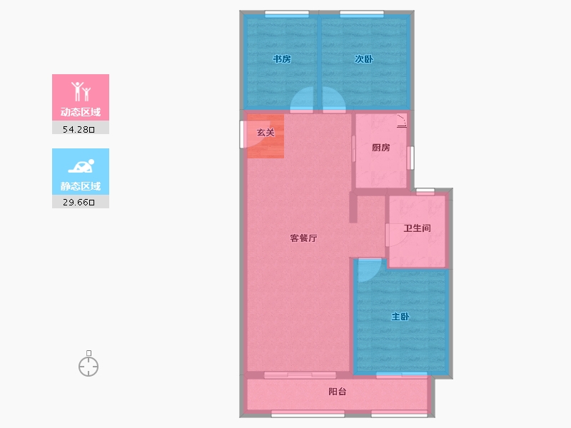 山西省-太原市-当代上品府MOMA-75.24-户型库-动静分区