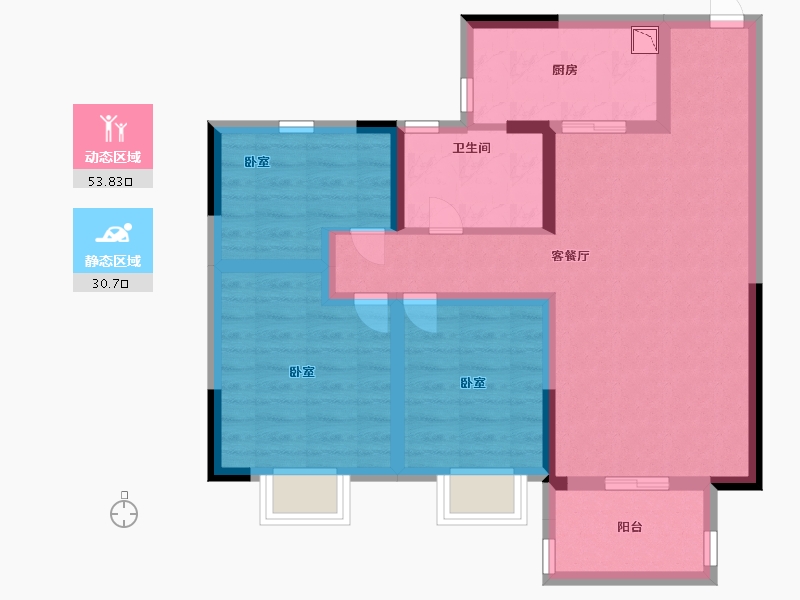 江苏省-南京市-紫悦府-73.99-户型库-动静分区