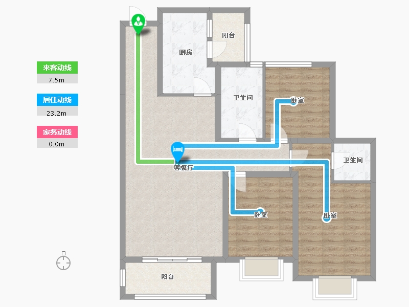 河北省-邢台市-邢台天山熙湖-103.50-户型库-动静线