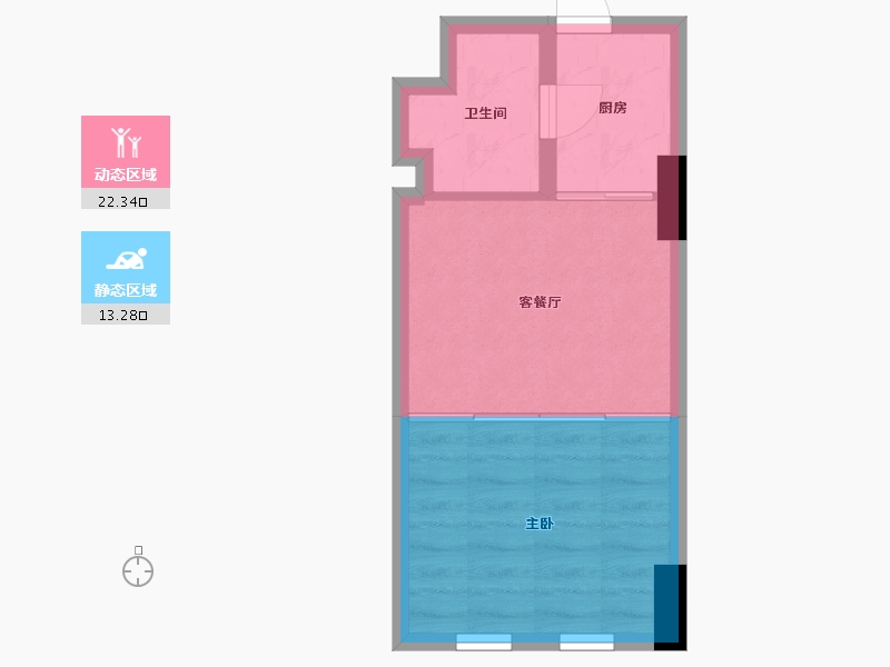 陕西省-咸阳市-乐华城·罗马假日公寓-31.63-户型库-动静分区