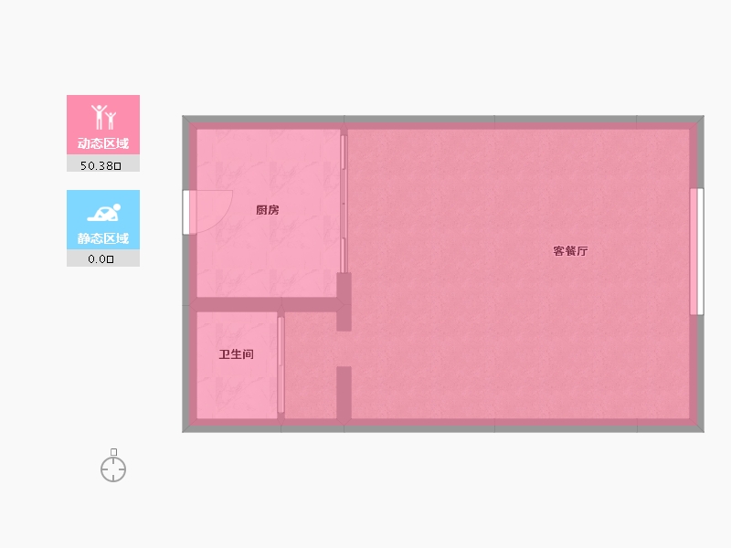 江苏省-无锡市-金科米兰尔家公寓-45.99-户型库-动静分区