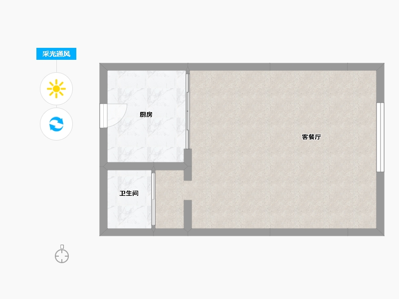 江苏省-无锡市-金科米兰尔家公寓-45.99-户型库-采光通风