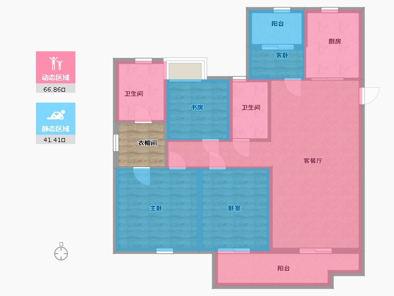 江苏省-无锡市-洛城紫园-101.00-户型库-动静分区