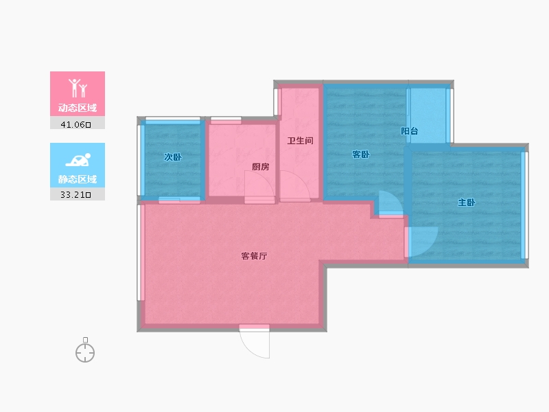 江苏省-南京市-翠屏诚园-66.00-户型库-动静分区