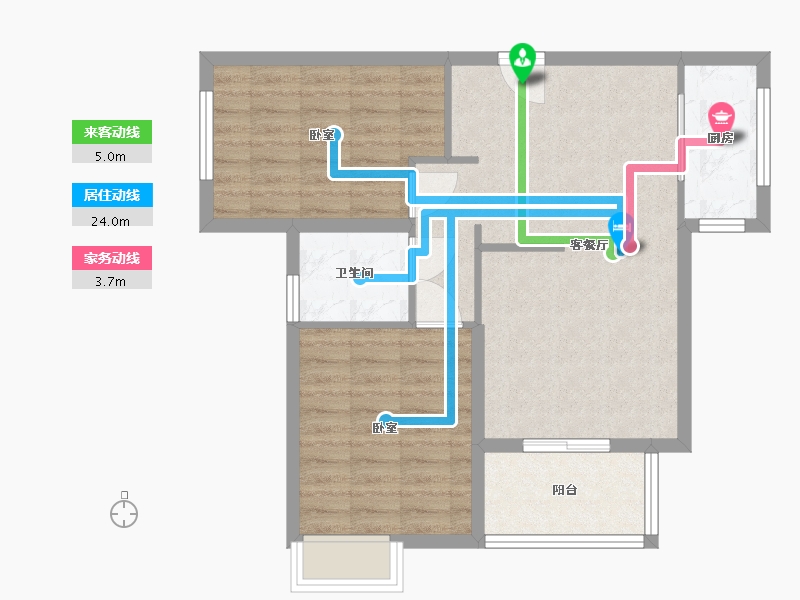 江苏省-无锡市-锦熙府-71.00-户型库-动静线