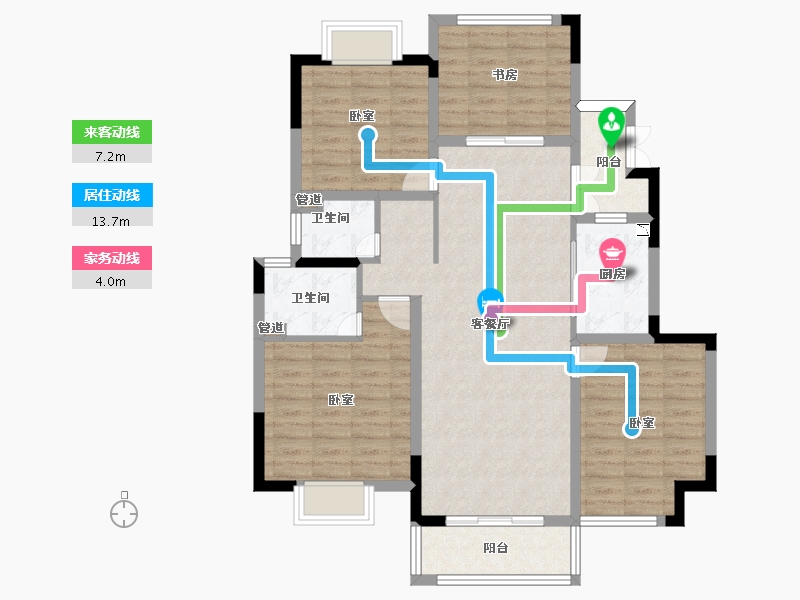 江苏省-无锡市-保集蓝郡-102.00-户型库-动静线