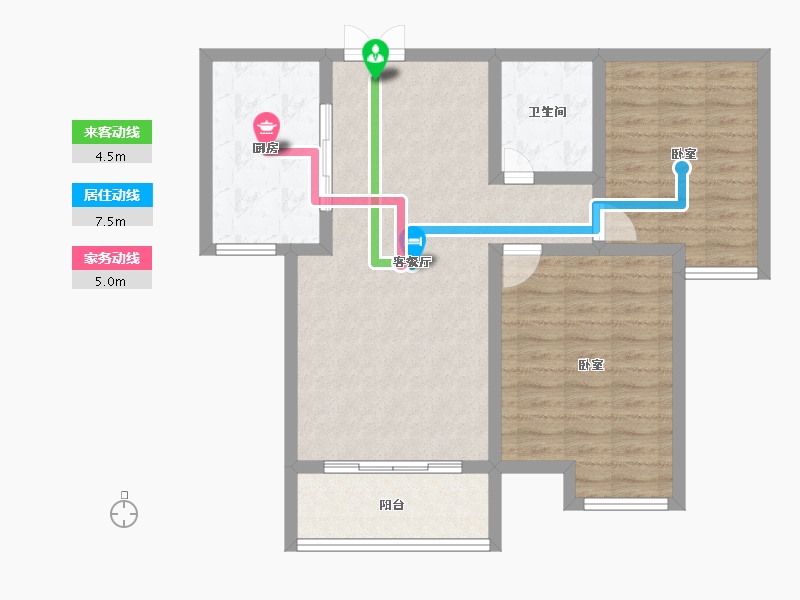 陕西省-渭南市-蒲城公园天下-79.95-户型库-动静线