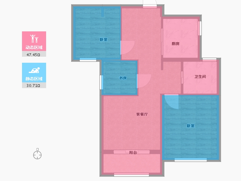 江苏省-无锡市-华府庄园白金府邸-70.01-户型库-动静分区