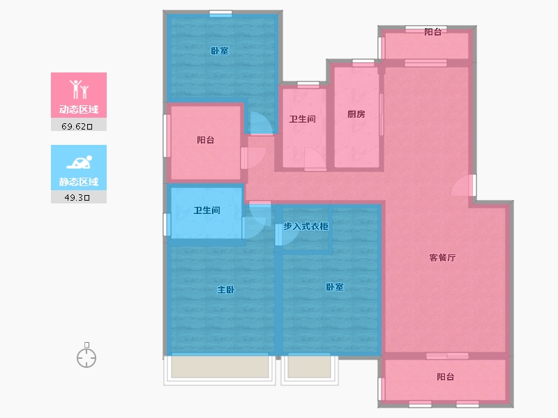 江苏省-无锡市-金洋奥澜-104.00-户型库-动静分区