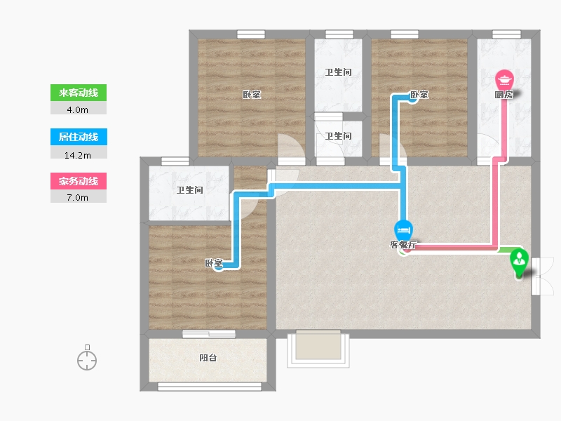 陕西省-咸阳市-京基一品二期-84.15-户型库-动静线