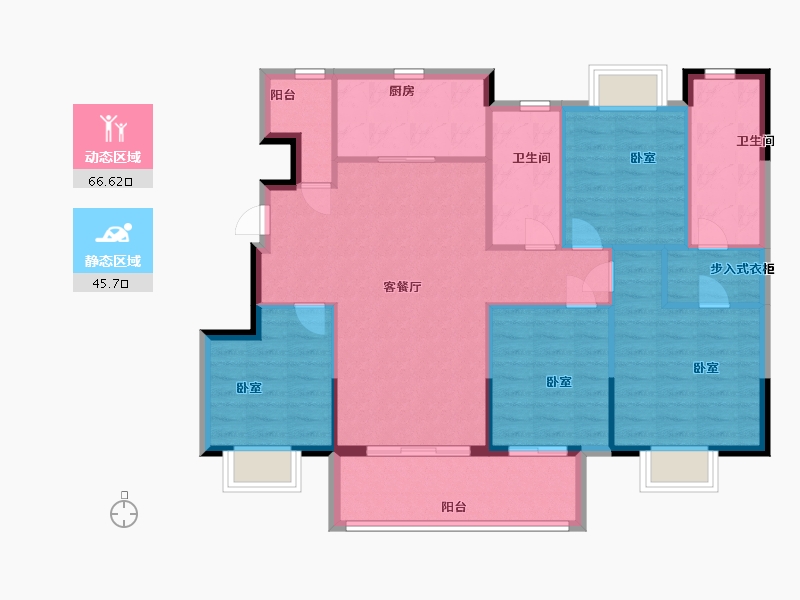 江苏省-南京市-颐和九里-102.00-户型库-动静分区