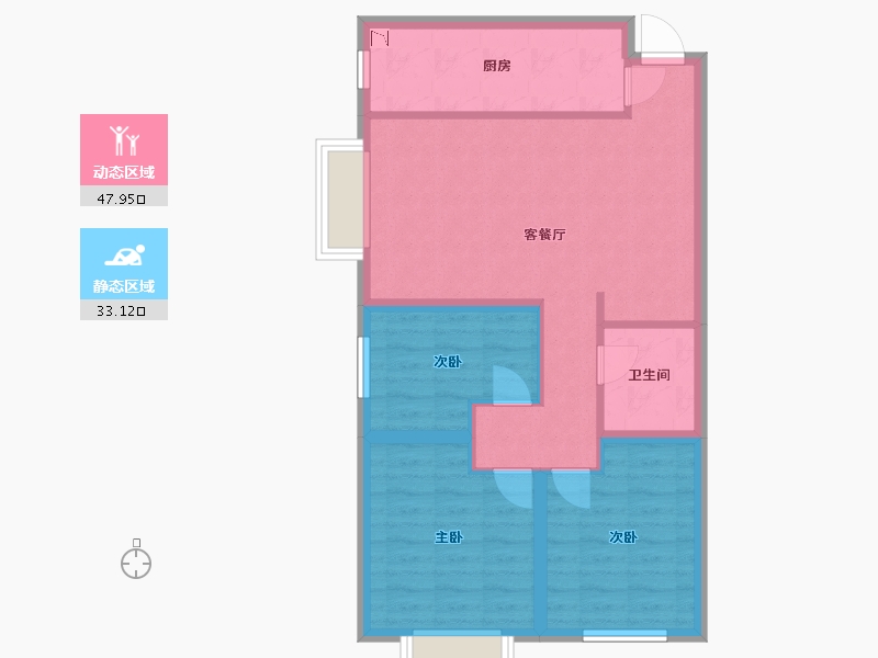 山西省-大同市-尚郡三期-72.42-户型库-动静分区