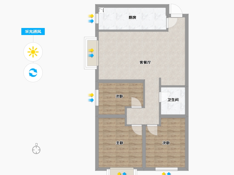 山西省-大同市-尚郡三期-72.42-户型库-采光通风