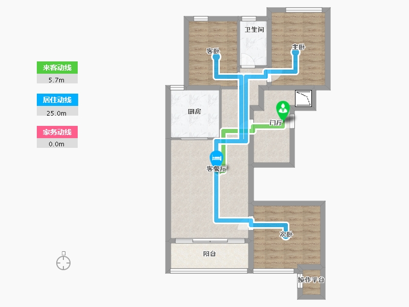 江苏省-南京市-翠屏诚园-77.00-户型库-动静线