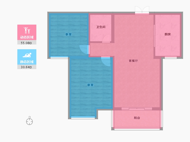 陕西省-渭南市-蒲城公园天下-77.13-户型库-动静分区