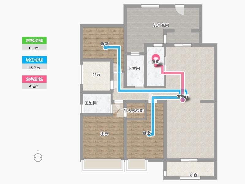 江苏省-无锡市-金洋奥澜-111.99-户型库-动静线