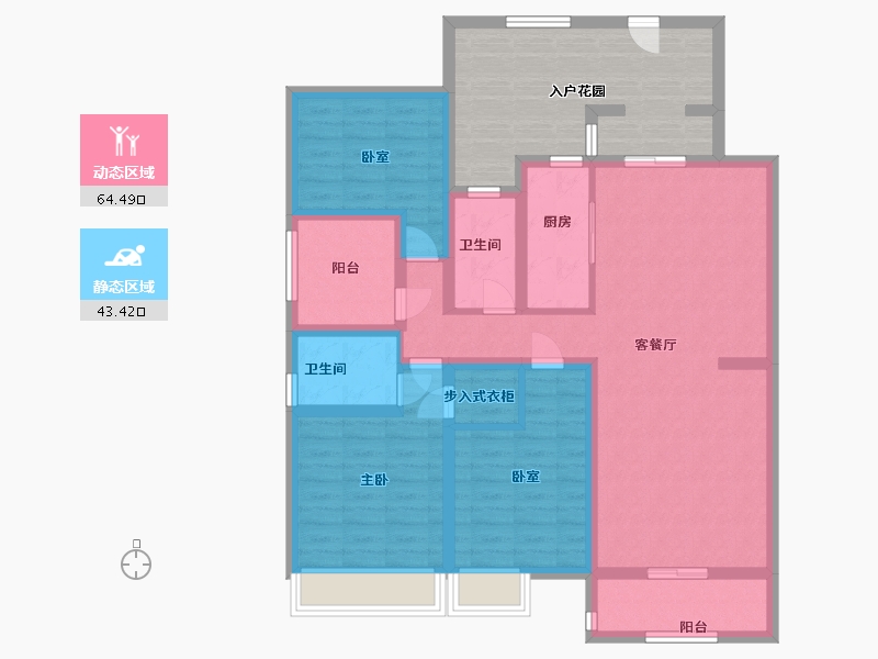 江苏省-无锡市-金洋奥澜-111.99-户型库-动静分区