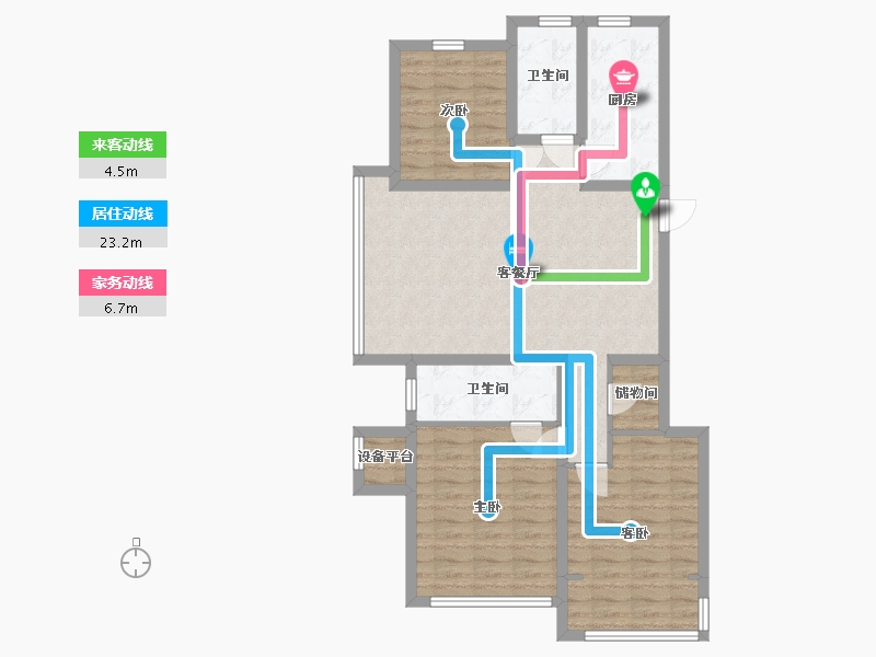 江苏省-南京市-翠屏诚园-91.63-户型库-动静线