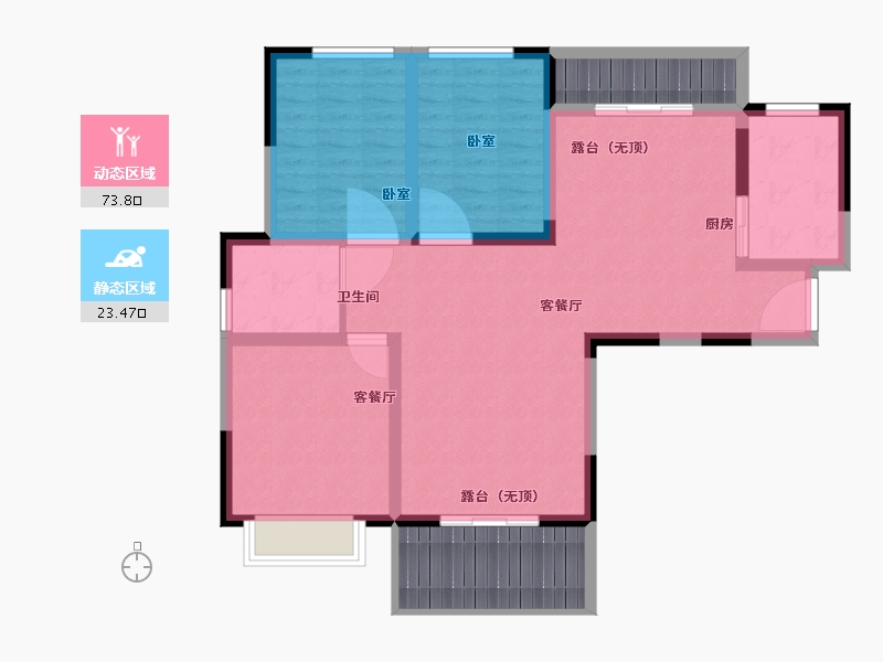 江苏省-无锡市-蔚蓝滨江-99.00-户型库-动静分区