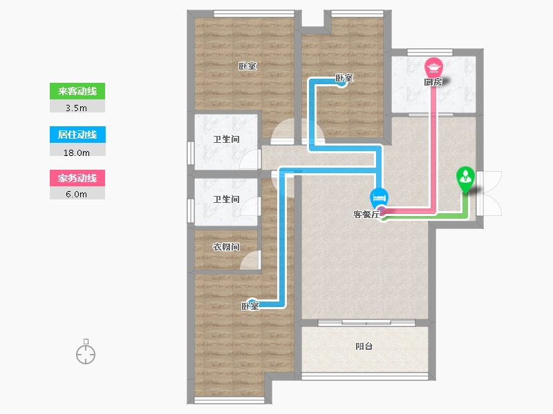 陕西省-渭南市-蒲城公园天下-96.54-户型库-动静线