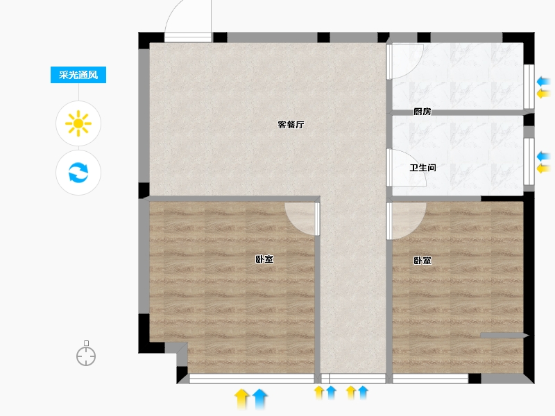 江苏省-无锡市-南方不锈钢国际交易中心-67.01-户型库-采光通风