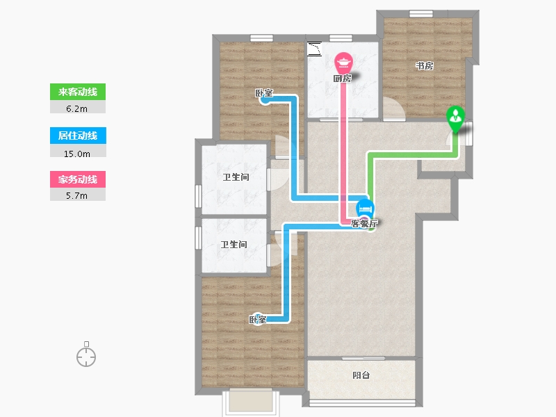 陕西省-咸阳市-融创中央学府-100.00-户型库-动静线