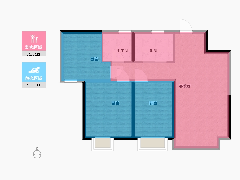 江苏省-南京市-证大阅江府-82.01-户型库-动静分区