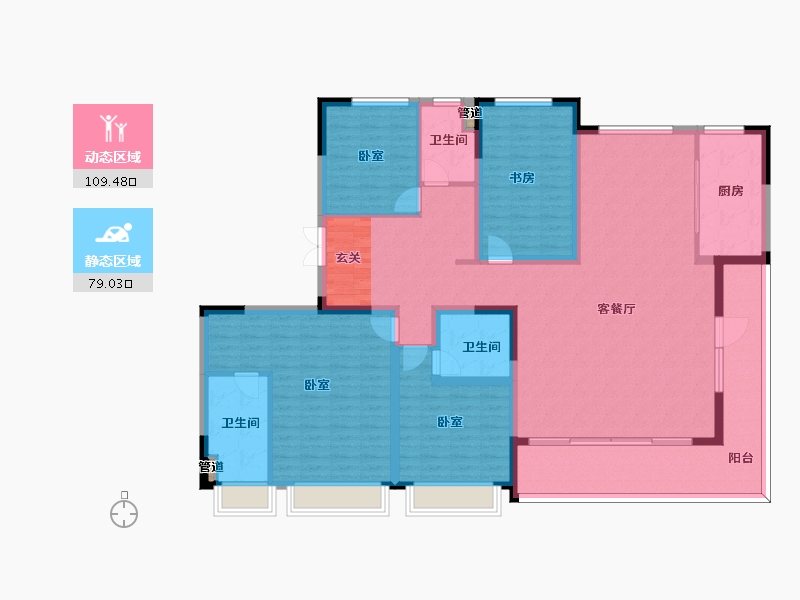 陕西省-西安市-星皓锦樾-171.48-户型库-动静分区