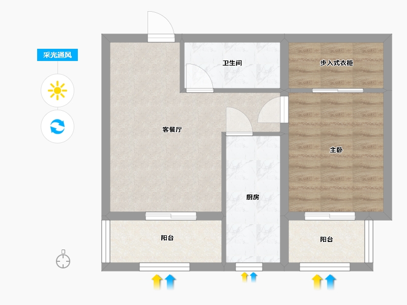 黑龙江省-哈尔滨市-生活汇-51.19-户型库-采光通风