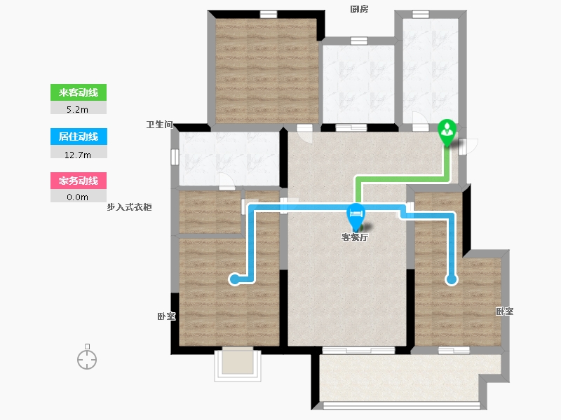 江苏省-南京市-颐和九里-90.00-户型库-动静线