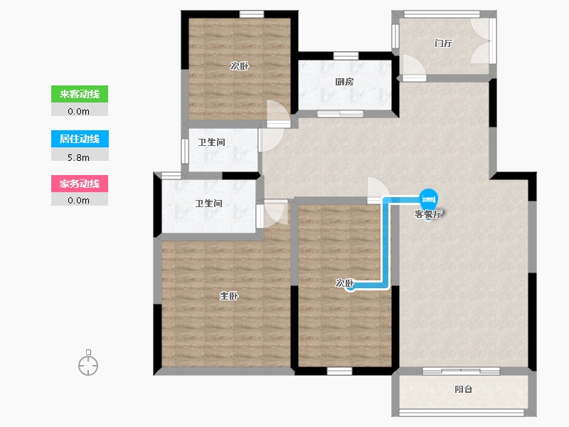 陕西省-西安市-山水香堤溪墅-120.05-户型库-动静线