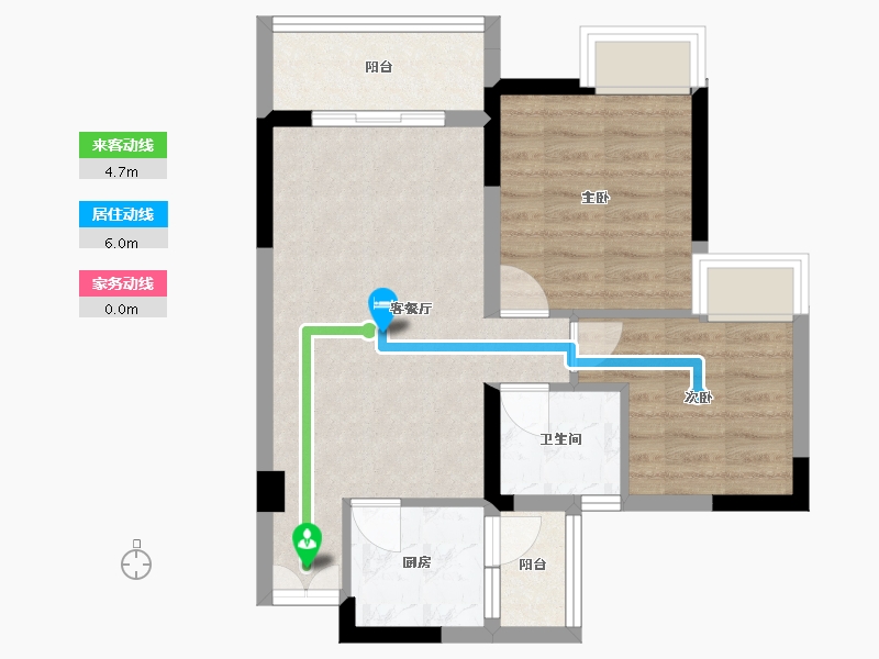 广西壮族自治区-北海市-星海名城三期-56.17-户型库-动静线