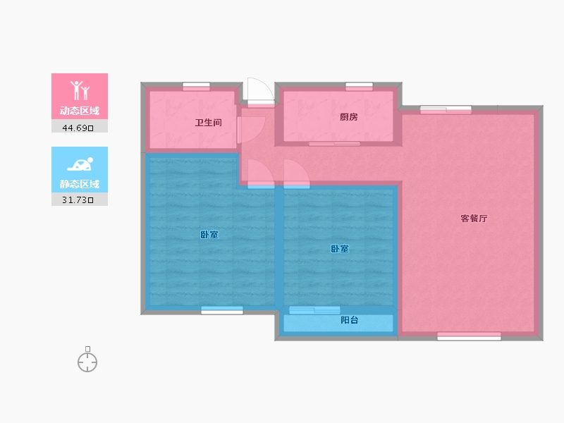 江苏省-无锡市-金洋奥澜-68.01-户型库-动静分区