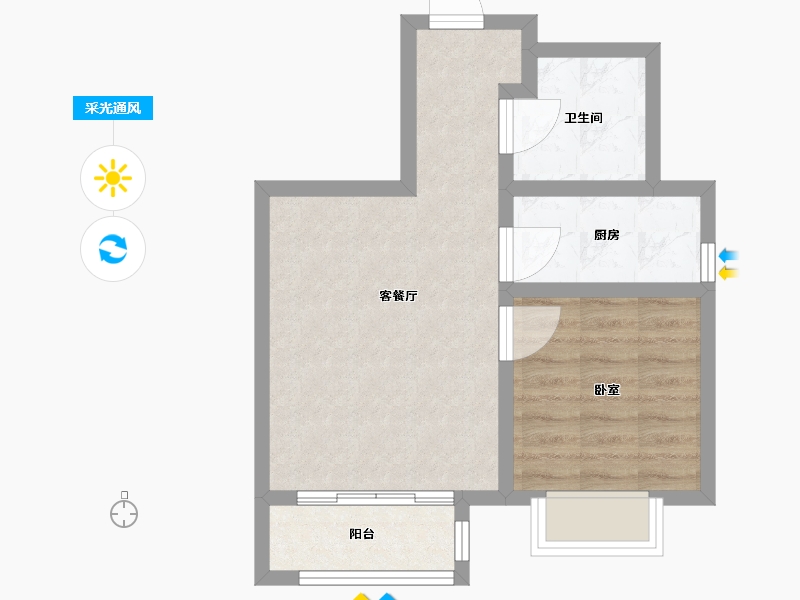 河北省-唐山市-和泓阳光北岸-47.00-户型库-采光通风