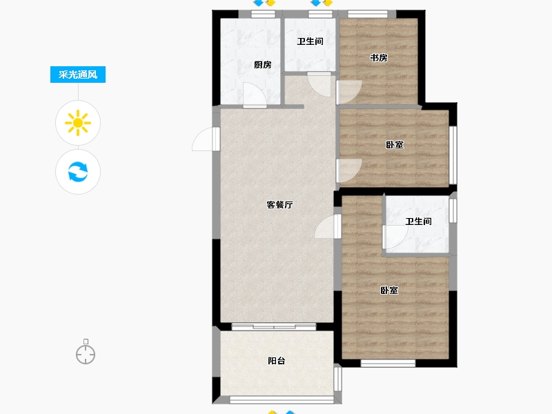 云南省-西双版纳傣族自治州-绿城版纳春江明月-82.00-户型库-采光通风