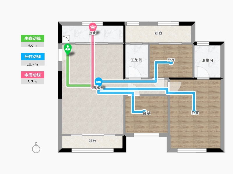 辽宁省-盘锦市-盘锦万达广场-74.88-户型库-动静线