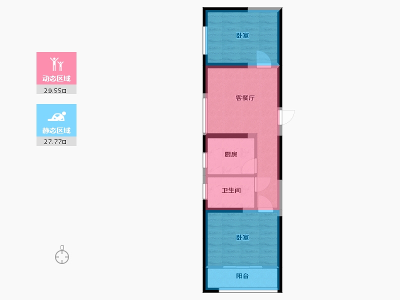 陕西省-西安市-拉克雷公馆-50.39-户型库-动静分区