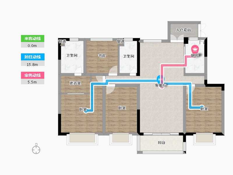 江苏省-无锡市-保集蓝郡-111.01-户型库-动静线