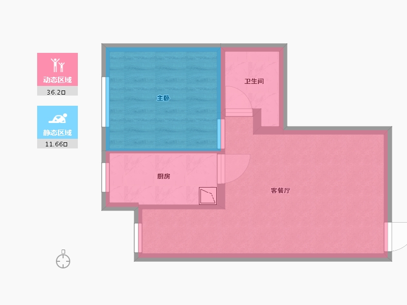 黑龙江省-哈尔滨市-生活汇-42.40-户型库-动静分区