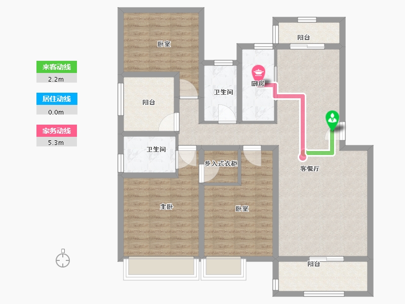 江苏省-无锡市-金洋奥澜-106.00-户型库-动静线