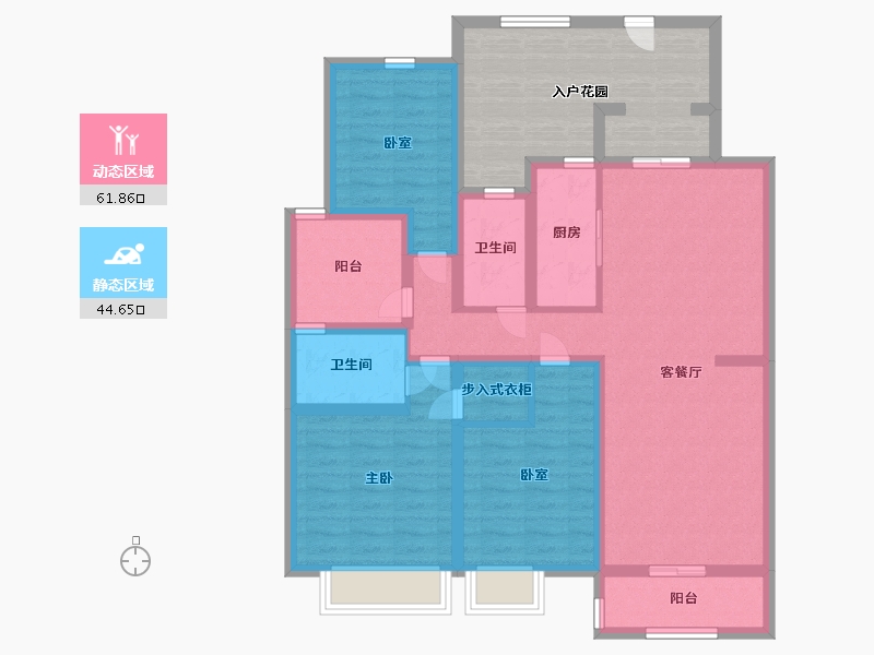 江苏省-无锡市-金洋奥澜-110.00-户型库-动静分区