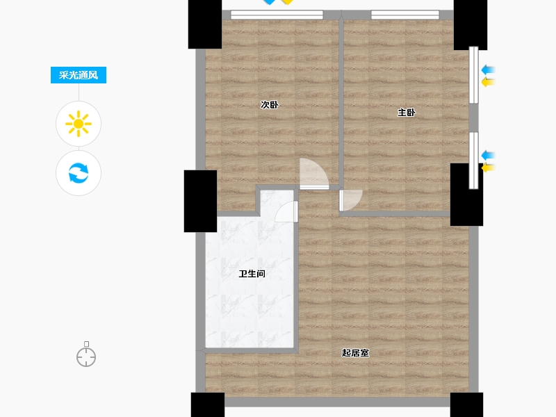 陕西省-西安市-浐灞金融城-65.23-户型库-采光通风