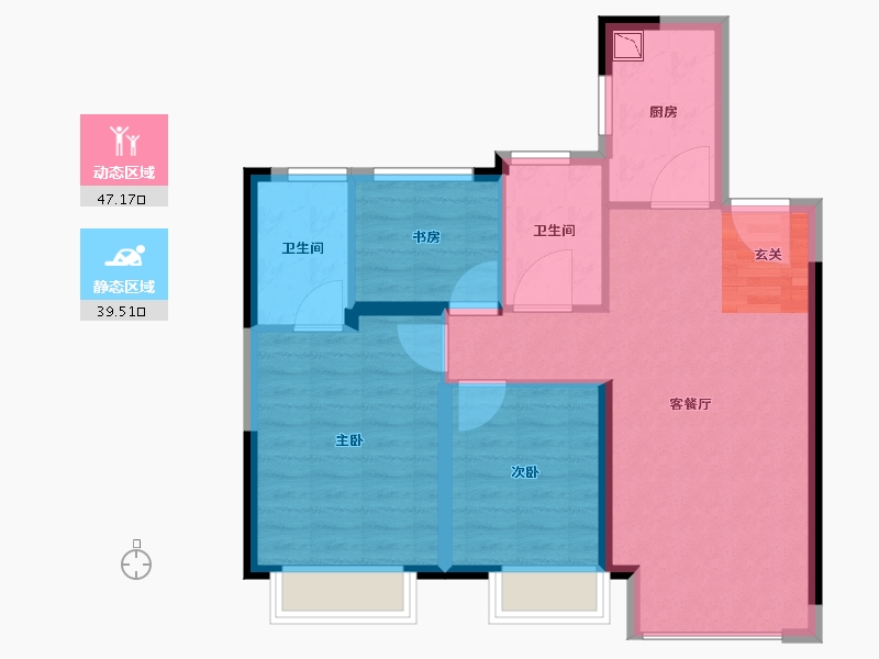 陕西省-西安市-紫薇·华发CID中央首府-78.01-户型库-动静分区