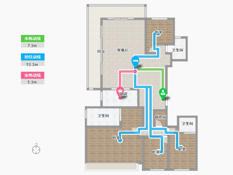 江苏省-南京市-华侨城天鹅堡-213.00-户型库-动静线